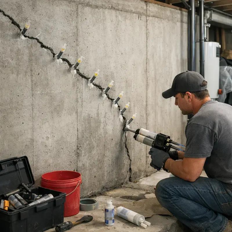 Basement Wall Crack Repair Wheaton