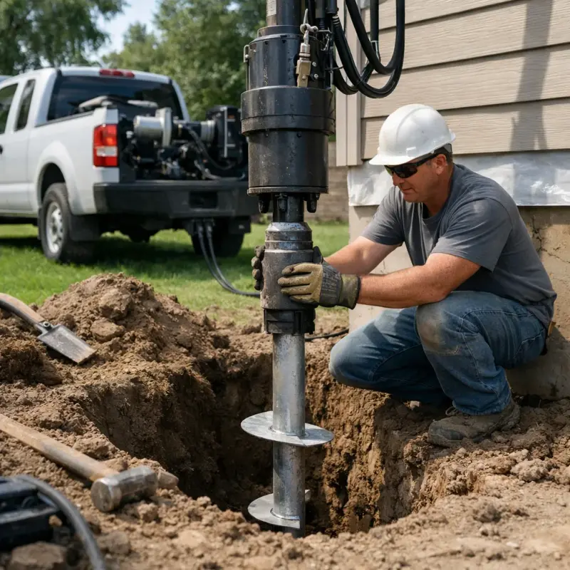 Helical Pier Installation Wheaton